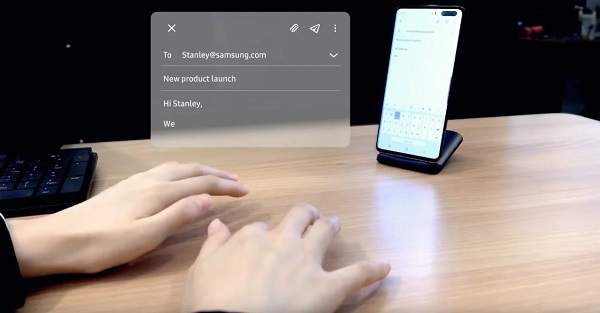 Samsung разработал виртуальную клавиатуру для смартфонов