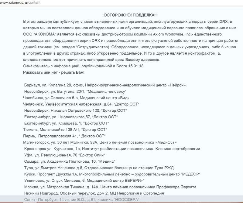 Собянин, ФАС, Артемьев, прокурор, Чуриков, медтехника, DRX, позвоночник, грыжа, США, Аксиома, Головина, скандал, нарушения, лицензия